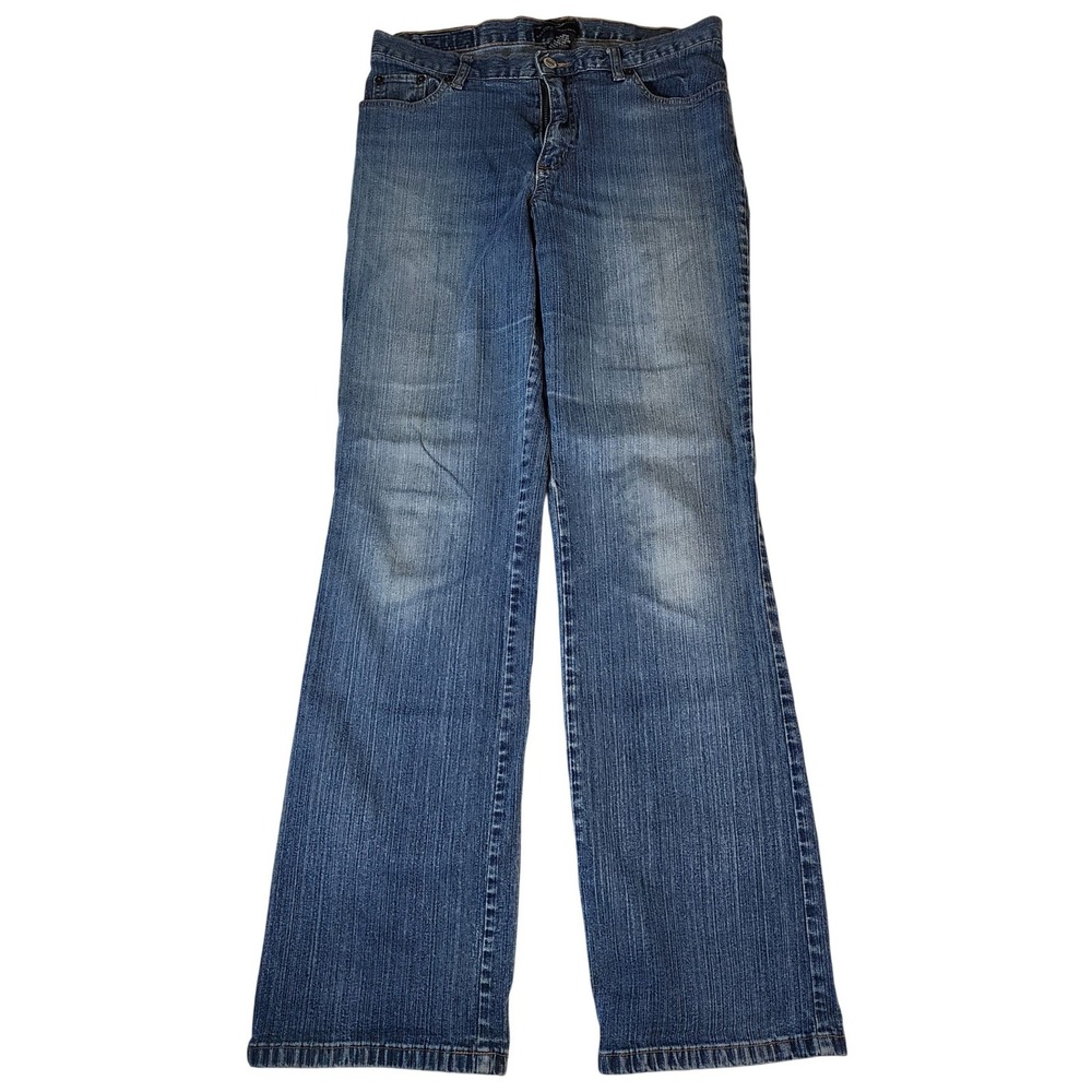 New York & Company Womens Blue Bootcut Denim Jeans Size 6 Average Medium Wash